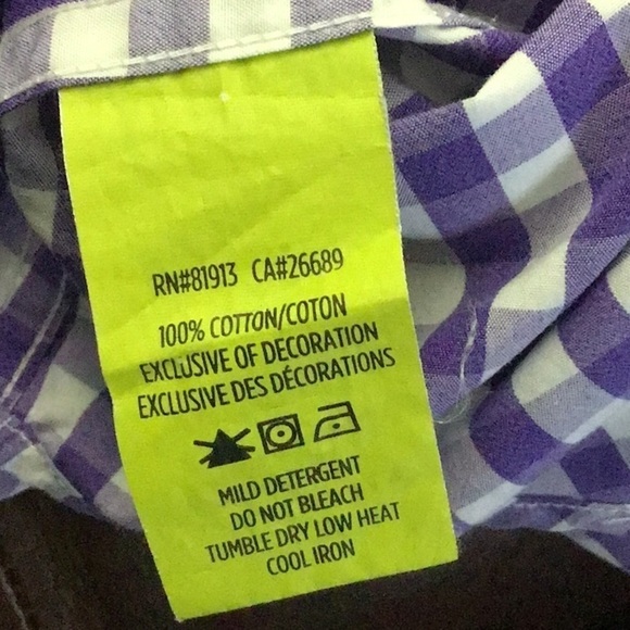 ROBERT Graham purple check button front shirt large - Picture 10 of 10
